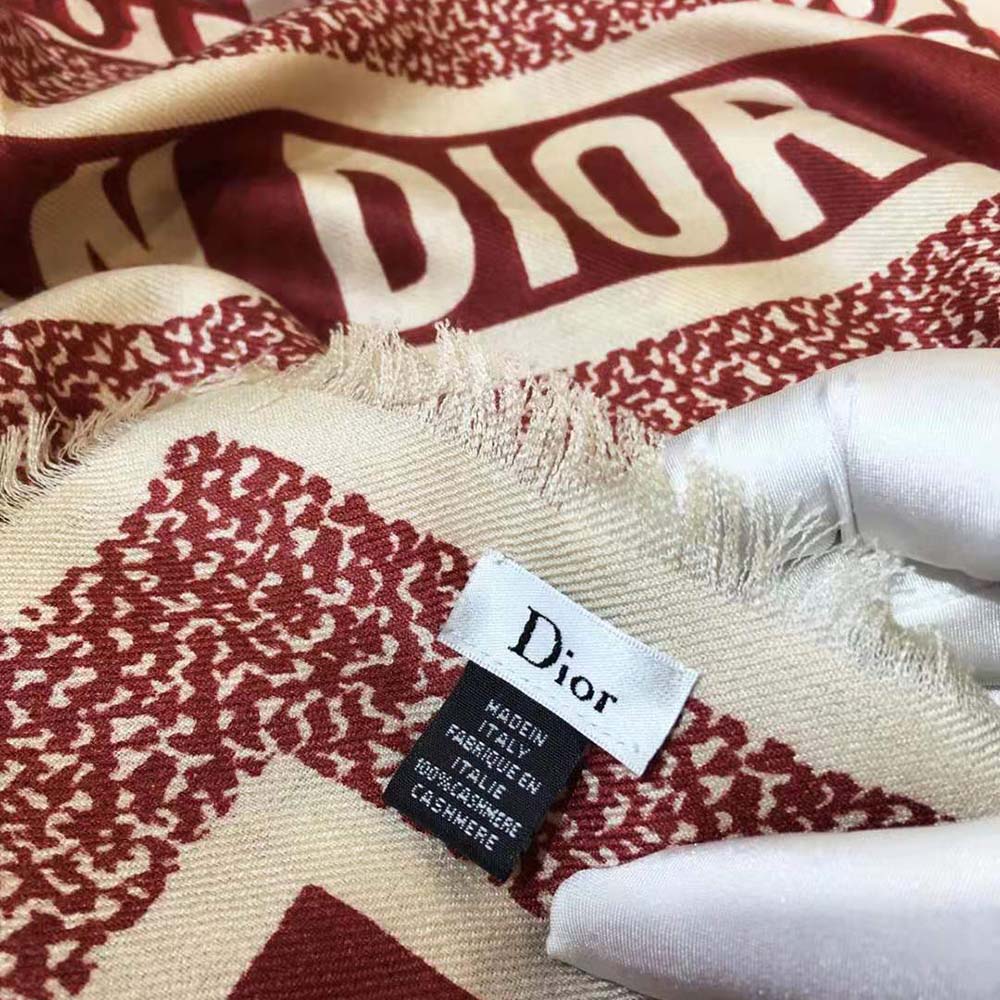 Silk scarf Dior Burgundy in Silk - 32036315