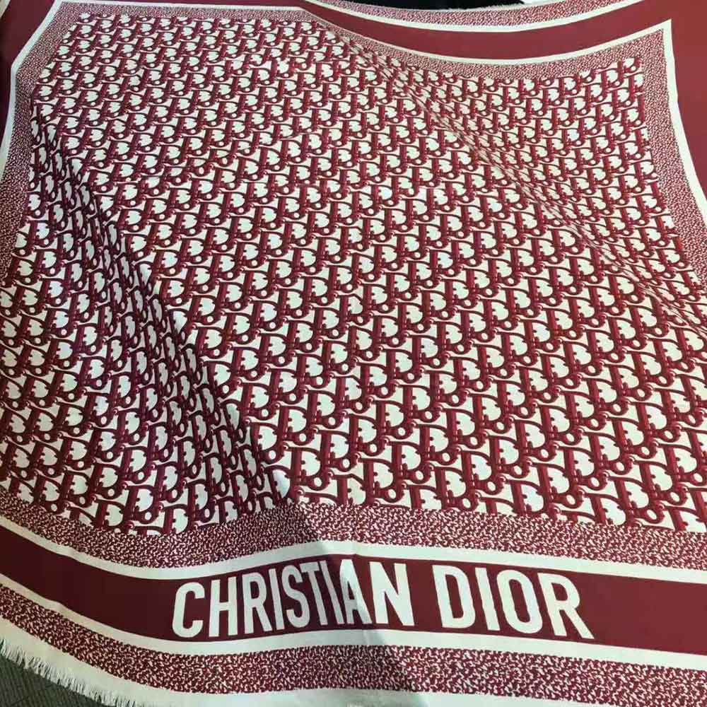 Silk scarf Dior Burgundy in Silk - 32036315