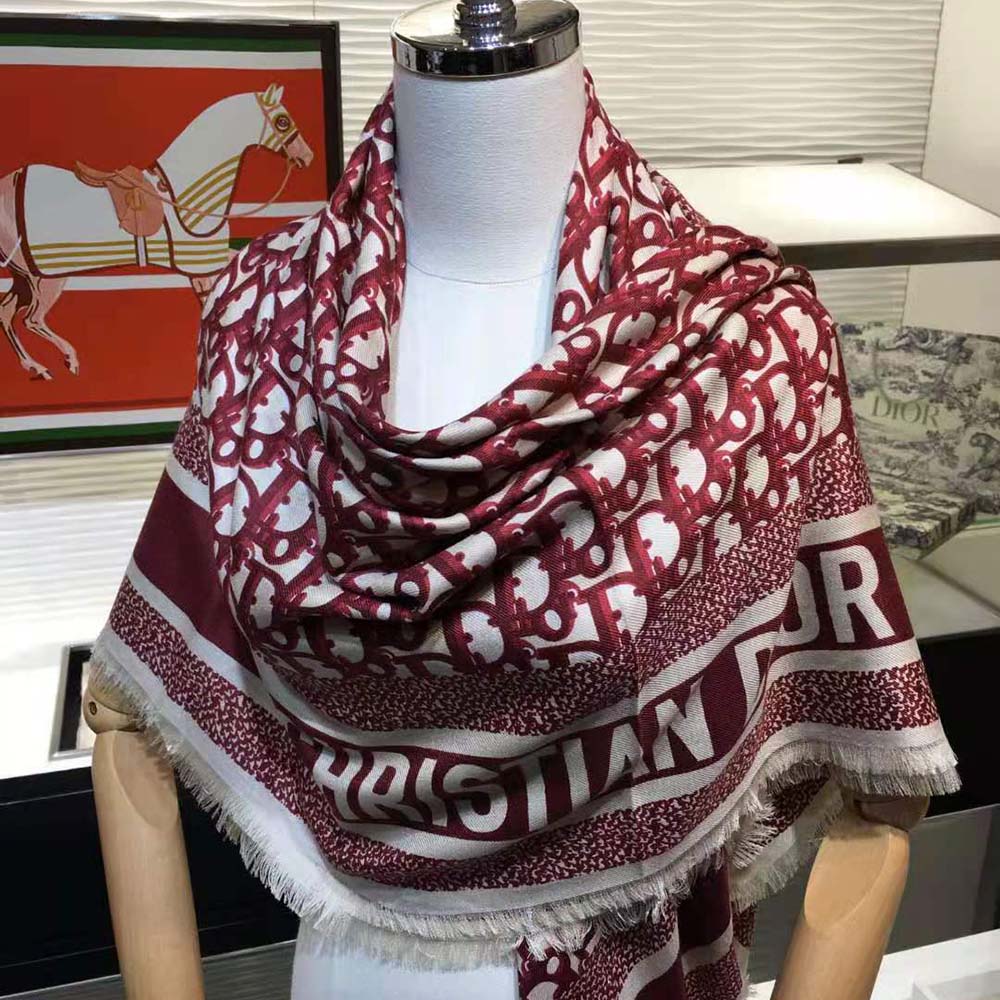 Silk scarf Dior Burgundy in Silk - 32036315