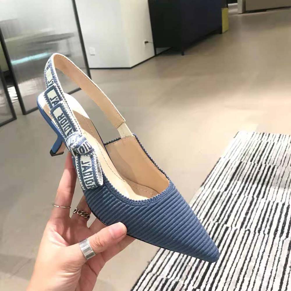 dior embroidered slingback