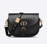 Dior Women Medium Dior Bobby Bag Denim Blue Box Calfskin-Black
