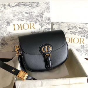 Medium Dior Bobby Bag Black Box Calfskin