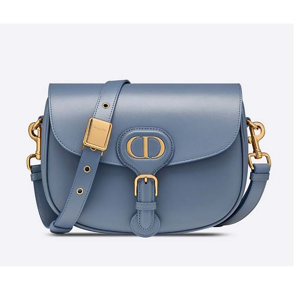 Dior - Authenticated Bobby Handbag - Leather Blue Plain for Women, Good Condition