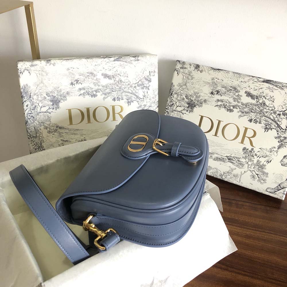 Dior Red Box Calfskin Small Bobby Bag - Blue Spinach