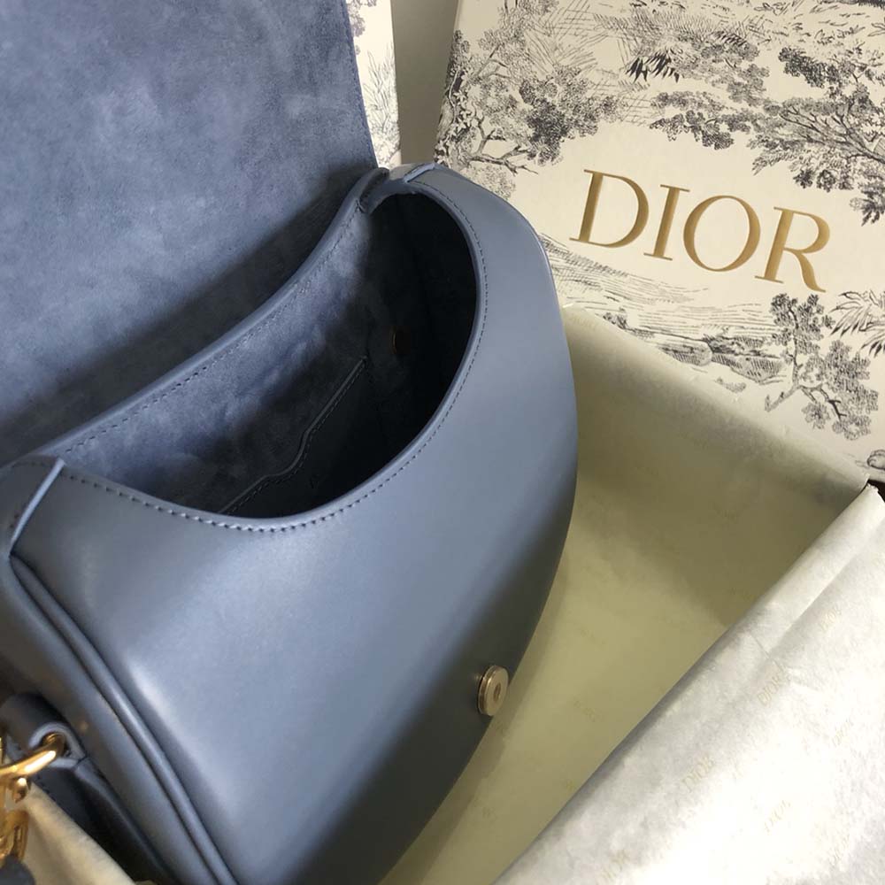 Dior Red Box Calfskin Small Bobby Bag - Blue Spinach