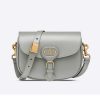 Dior Women Medium Dior Bobby Bag Denim Blue Box Calfskin-Silver