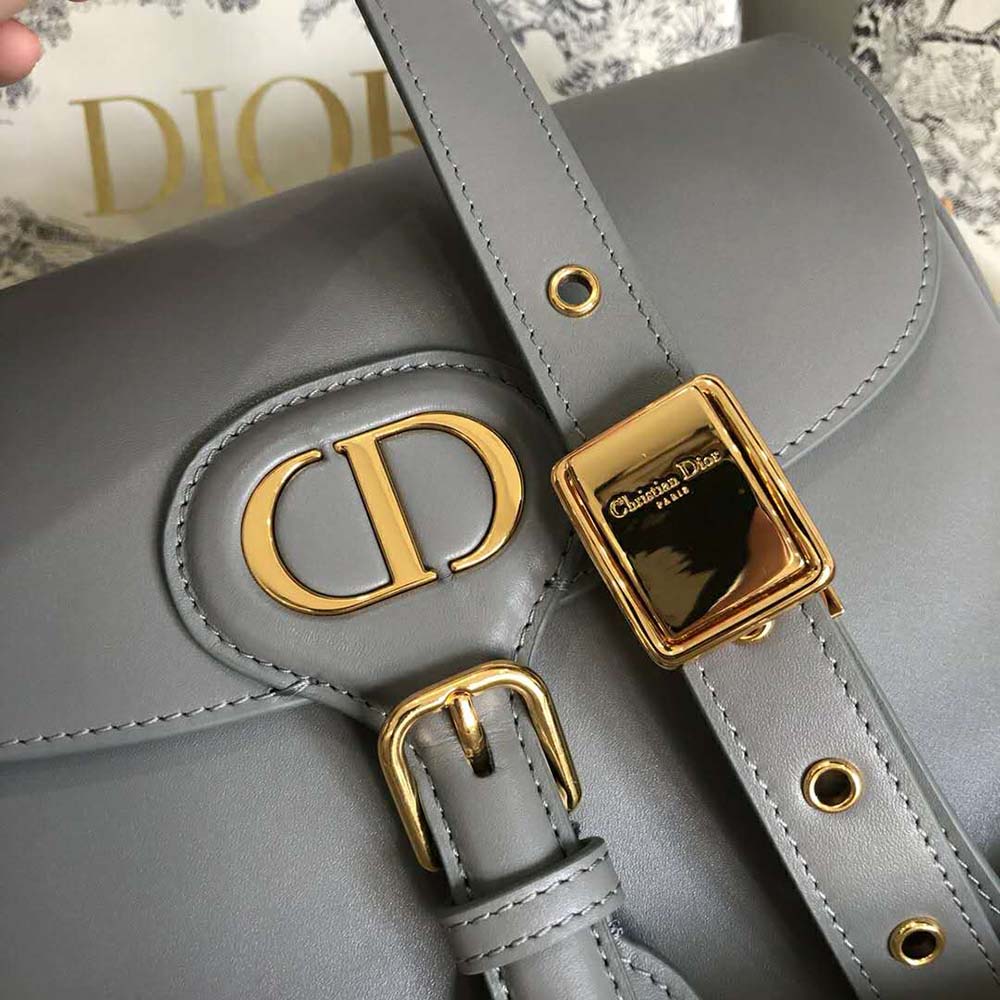 Dior Women Medium Dior Bobby Bag Denim Blue Box Calfskin-Navy