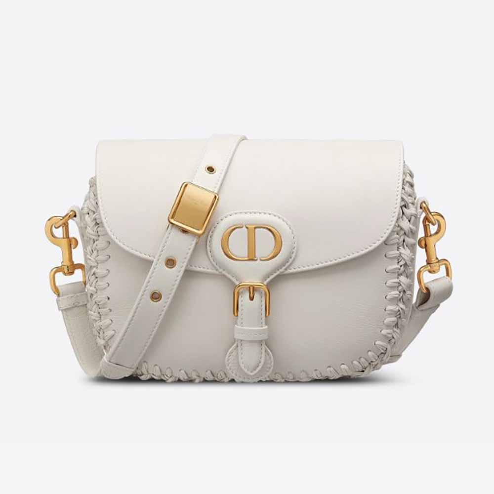 Dior Women Medium Dior Bobby Bag Grained Calfskin with Whipstitched Seams-White 1 Dior Women Medium Dior Bobby Bag Grained Calfskin with Whipstitched Seams
