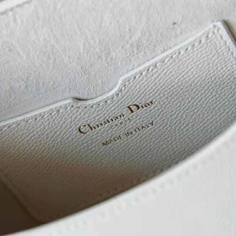 Dior Women Medium Dior Bobby Bag Grained Calfskin with Whipstitched Seams-White 10 Dior Women Medium Dior Bobby Bag Grained Calfskin with Whipstitched Seams-White - Image 10
