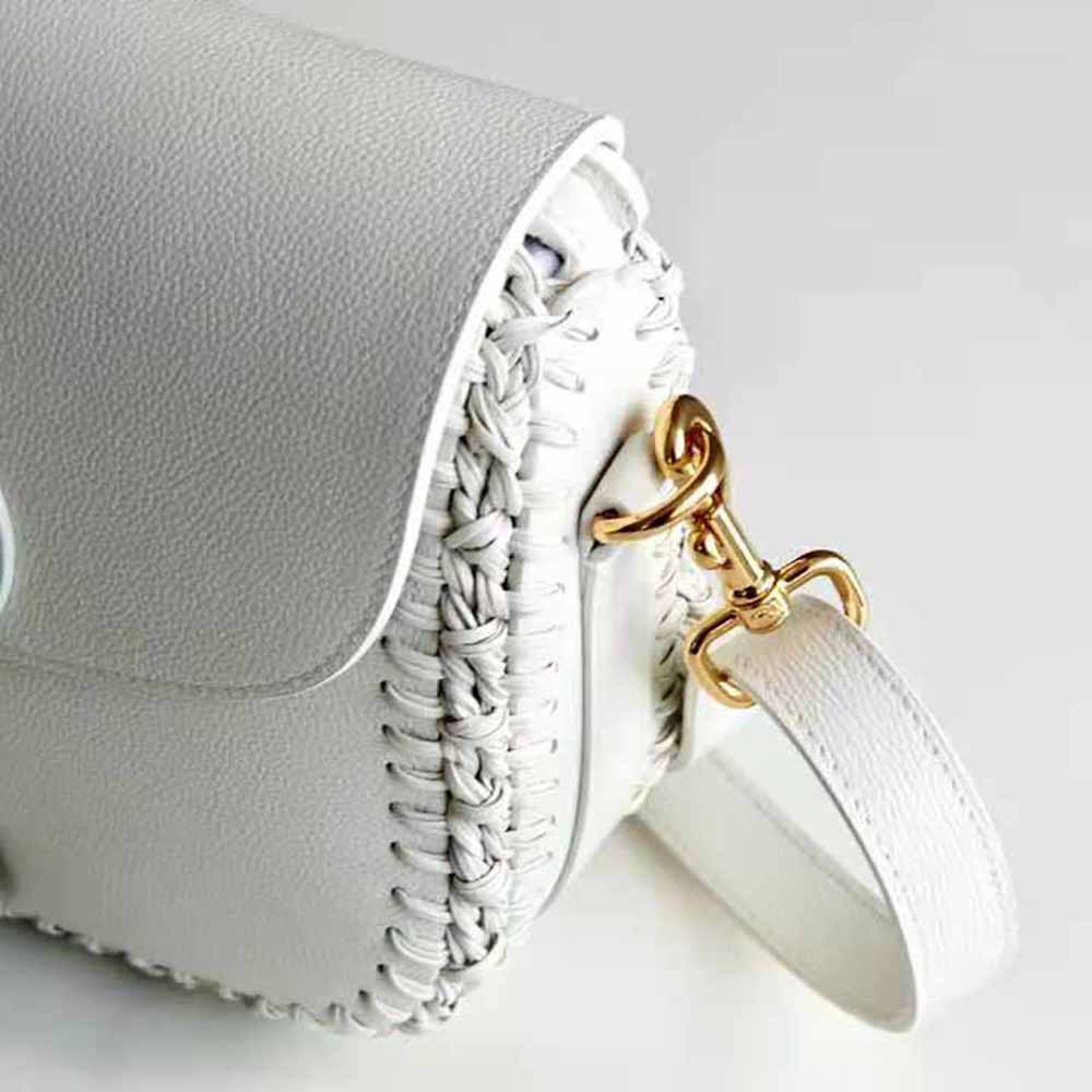 Dior Women Medium Dior Bobby Bag Grained Calfskin with Whipstitched Seams-White 7 Dior Women Medium Dior Bobby Bag Grained Calfskin with Whipstitched Seams-White - Image 7