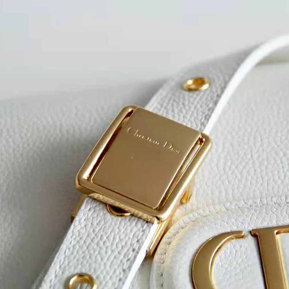Dior Women Medium Dior Bobby Bag Grained Calfskin with Whipstitched Seams-White 8 Dior Women Medium Dior Bobby Bag Grained Calfskin with Whipstitched Seams-White - Image 8