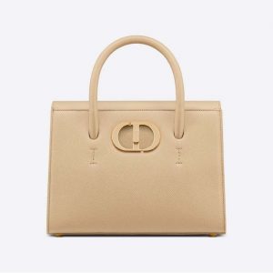 Dior Women Medium ST Honore Tote Latte Grained Calfskin