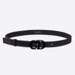 Dior Women Saddle Matte Black Matte Calfskin, 20 MM