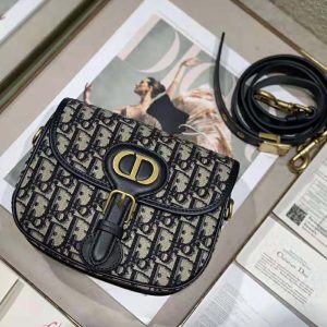 Medium dior bobby bag online blue dior oblique jacquard