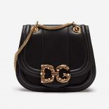 Dolce Gabbana D&G Women Dg Amore Bag in Calfskin-Black