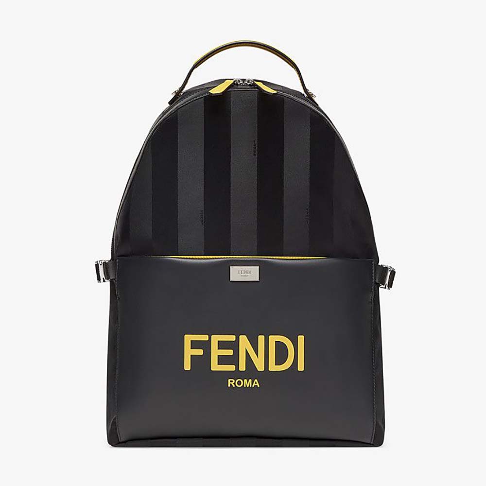 Fendi Men Vertical Box Yellow Leather Bag