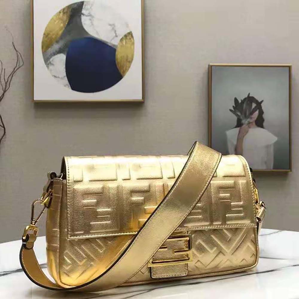 gold fendi purse