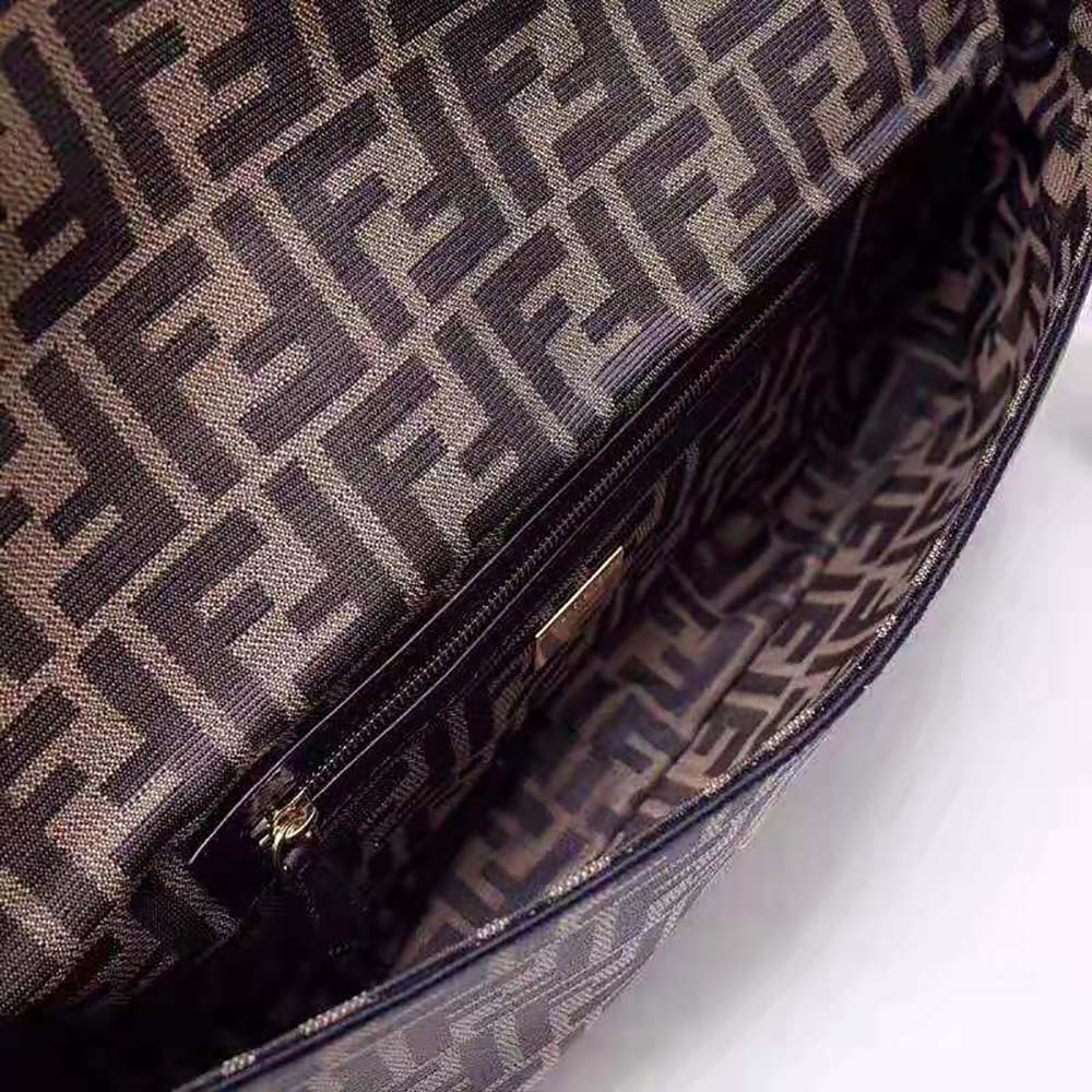 Fendi Women Baguette Large Brown Fabric Bag 8 Fendi Women Baguette Large Brown Fabric Bag - Image 8