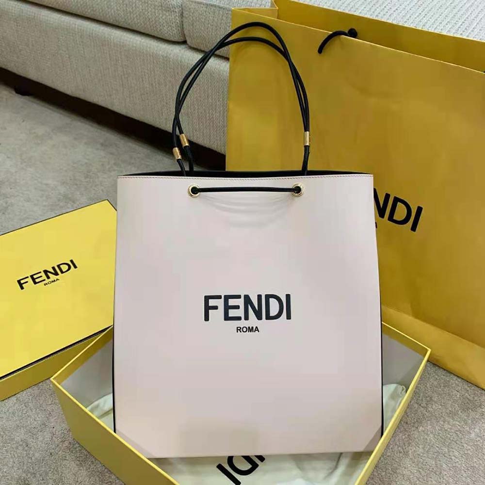 Fendi Women Fendi Pack Medium Shopping Bag Pink Leather Bag