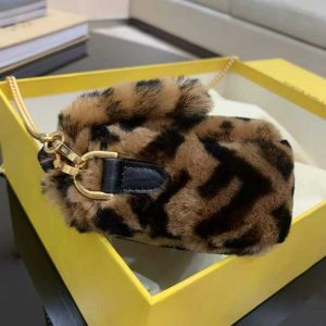 Mini Baguette - Brown sheepskin bag