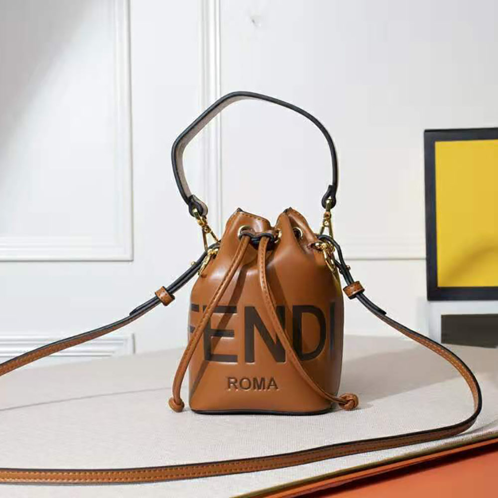 Fendi Women Mon Tresor Leather Mini Bag-Brown 2 Fendi Women Mon Tresor Leather Mini Bag-Brown - Image 2
