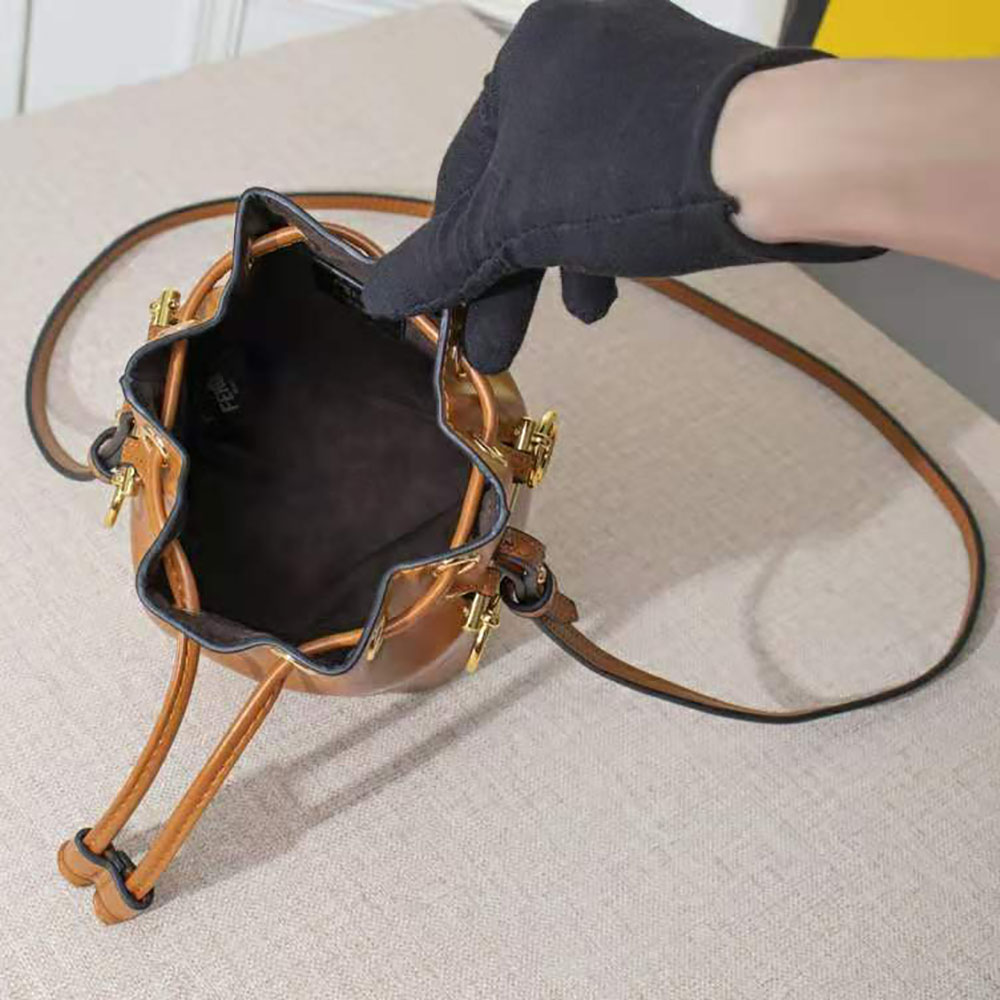 Fendi Women Mon Tresor Leather Mini Bag-Brown 6 Fendi Women Mon Tresor Leather Mini Bag-Brown - Image 6