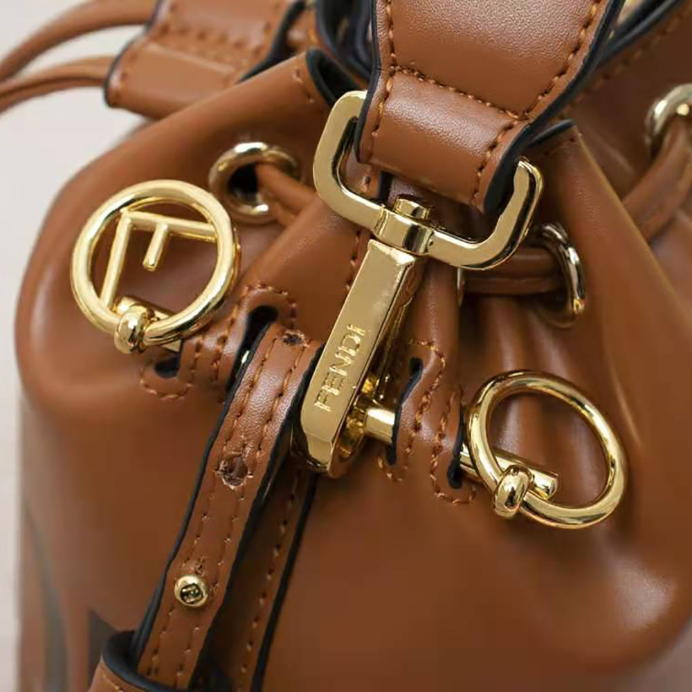Fendi Women Mon Tresor Leather Mini Bag-Brown 8 Fendi Women Mon Tresor Leather Mini Bag-Brown - Image 8