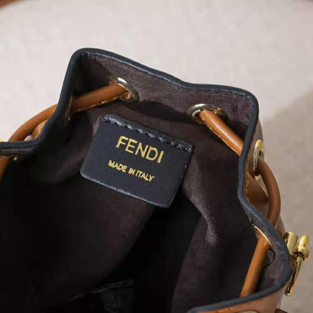 Fendi Women Mon Tresor Leather Mini Bag-Brown 10 Fendi Women Mon Tresor Leather Mini Bag-Brown - Image 10