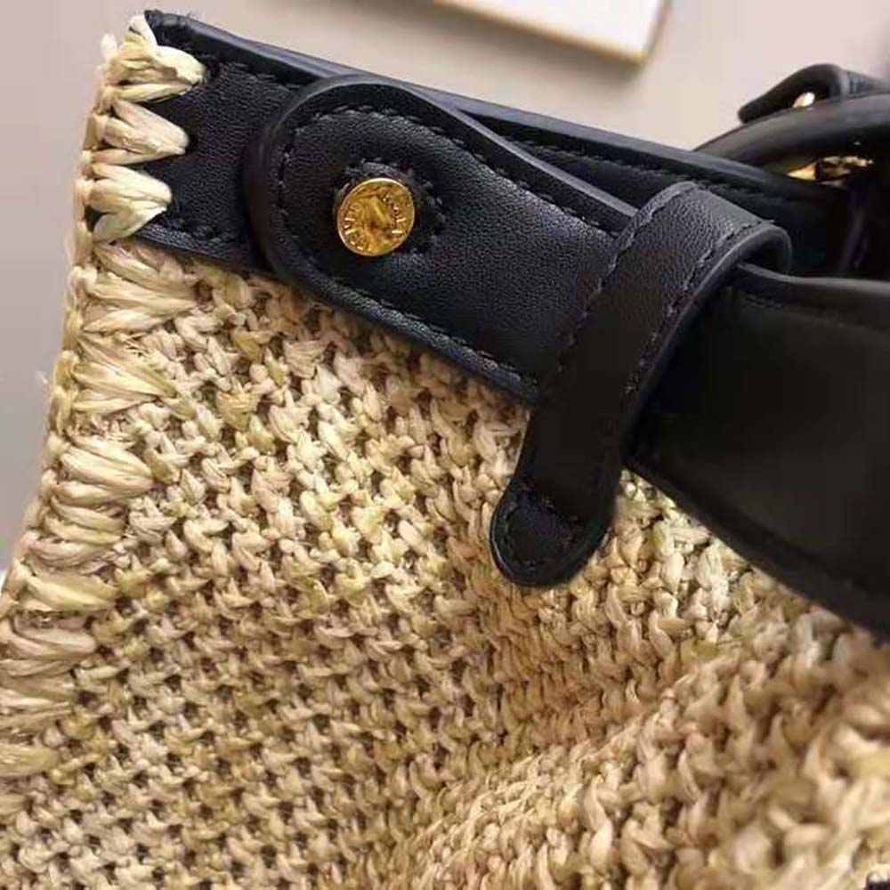 Fendi Peekaboo x Raffia Tote