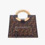 Fendi Women Runaway Shopper Multicolor Leather Shopper