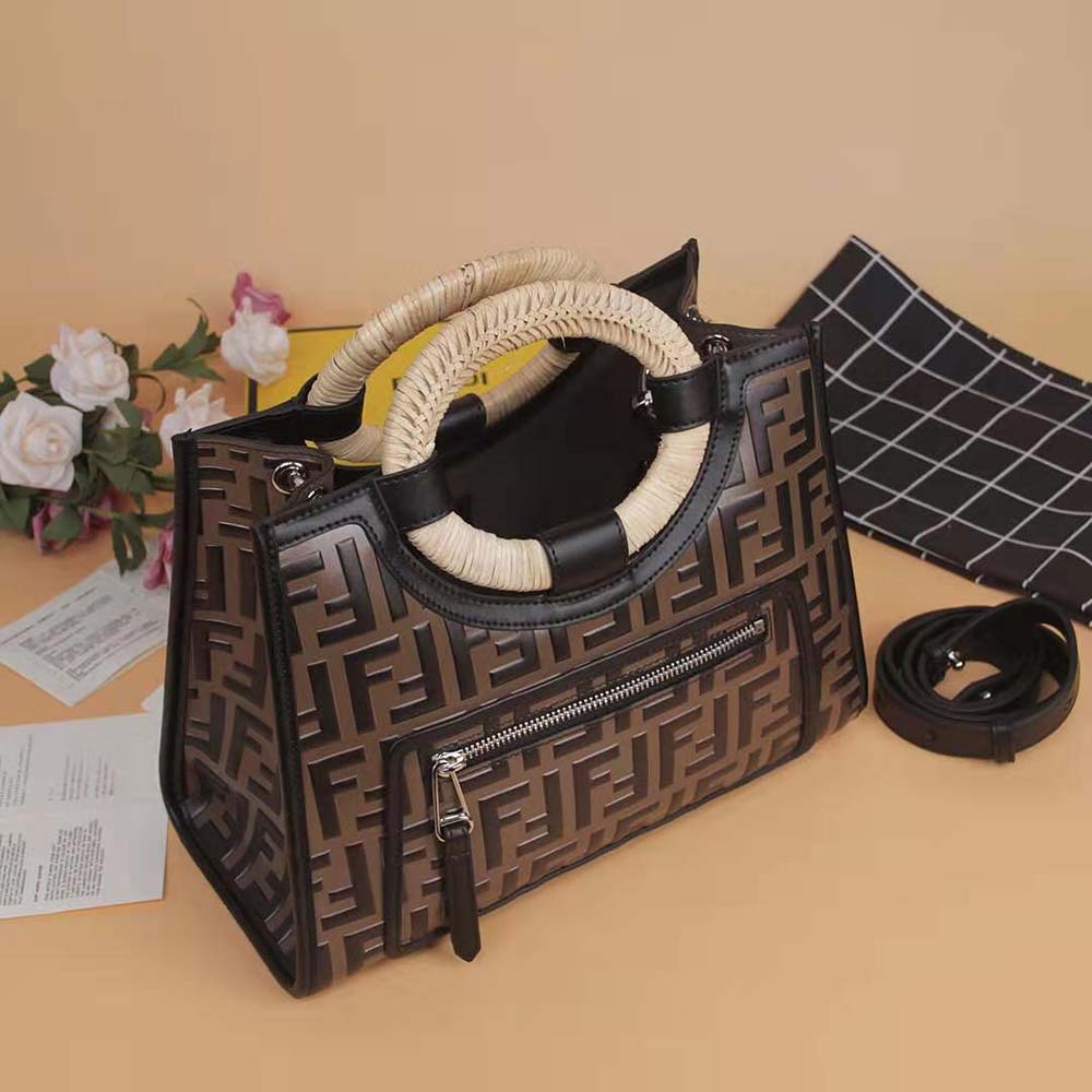 Fendi Women Runaway Shopper Multicolor Leather Shopper 2 Fendi Women Runaway Shopper Multicolor Leather Shopper - Image 2