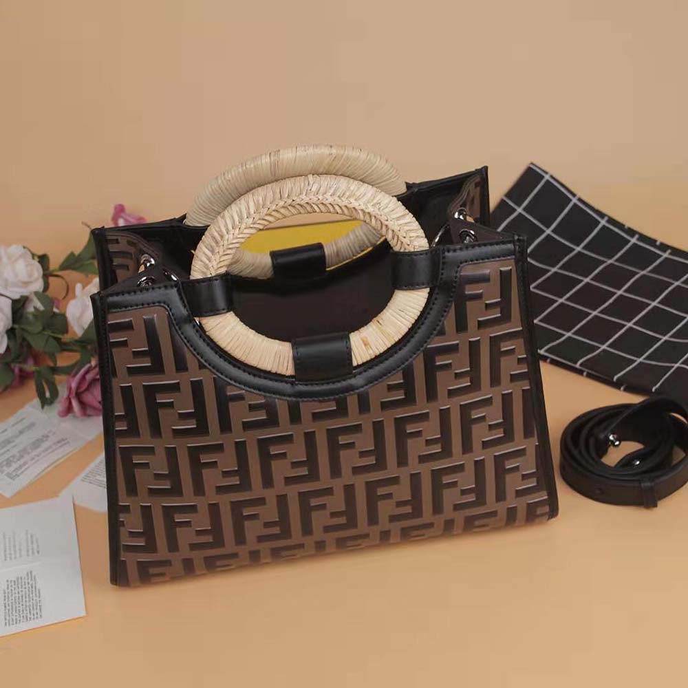 Fendi Women Runaway Shopper Multicolor Leather Shopper 3 Fendi Women Runaway Shopper Multicolor Leather Shopper - Image 3
