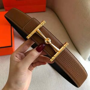 Royal belt buckle & Leather strap 32 mm