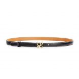 Loewe Women Belt in Smooth Calfskin-Black