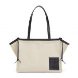 Loewe Women Cushion Tote Bag in Canvas and Calfskin