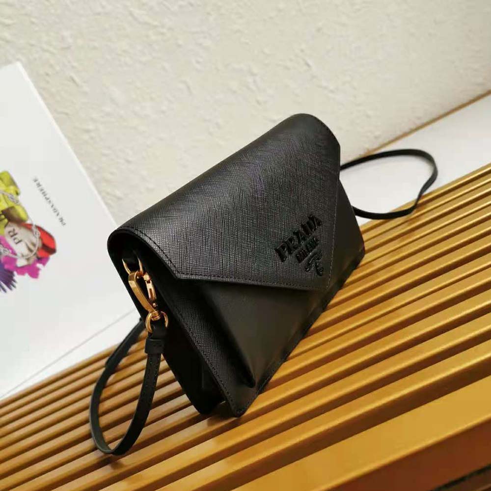 Prada Ladies Saffiano Leather Mini Bag-Black 6 Prada Ladies Saffiano Leather Mini Bag-Black - Image 6