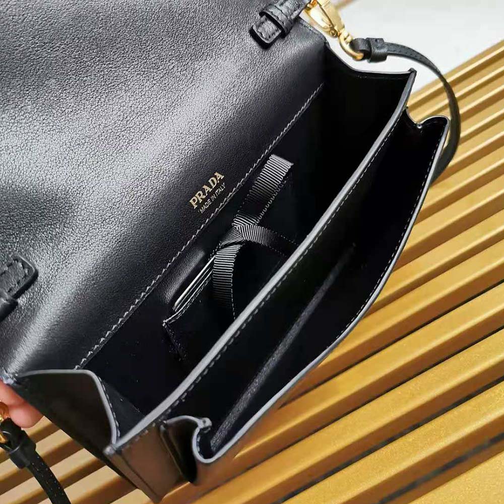 Prada Ladies Saffiano Leather Mini Bag-Black 9 Prada Ladies Saffiano Leather Mini Bag-Black - Image 9