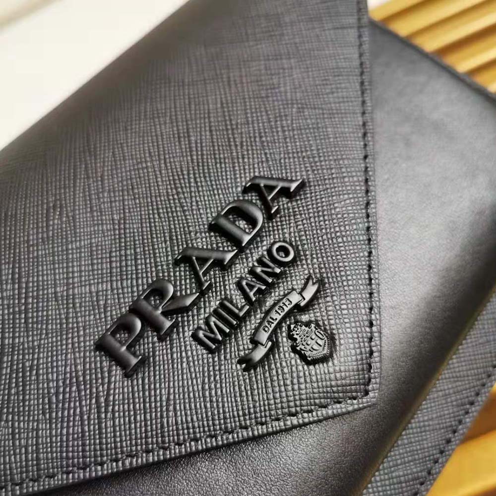 Prada Ladies Saffiano Leather Mini Bag-Black 4 Prada Ladies Saffiano Leather Mini Bag-Black - Image 4