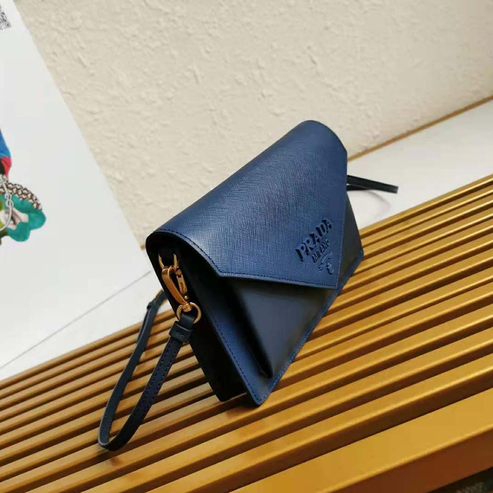 Prada Ladies Saffiano Leather Mini Bag-Navy 4 Prada Ladies Saffiano Leather Mini Bag-Navy - Image 4