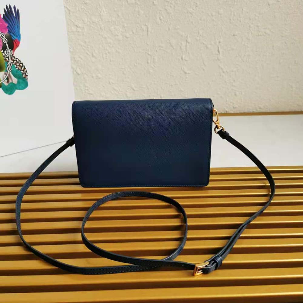 Prada Ladies Saffiano Leather Mini Bag-Navy 3 Prada Ladies Saffiano Leather Mini Bag-Navy - Image 3