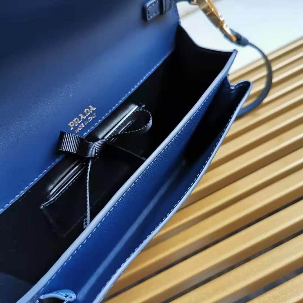 Prada Ladies Saffiano Leather Mini Bag-Navy 10 Prada Ladies Saffiano Leather Mini Bag-Navy - Image 10