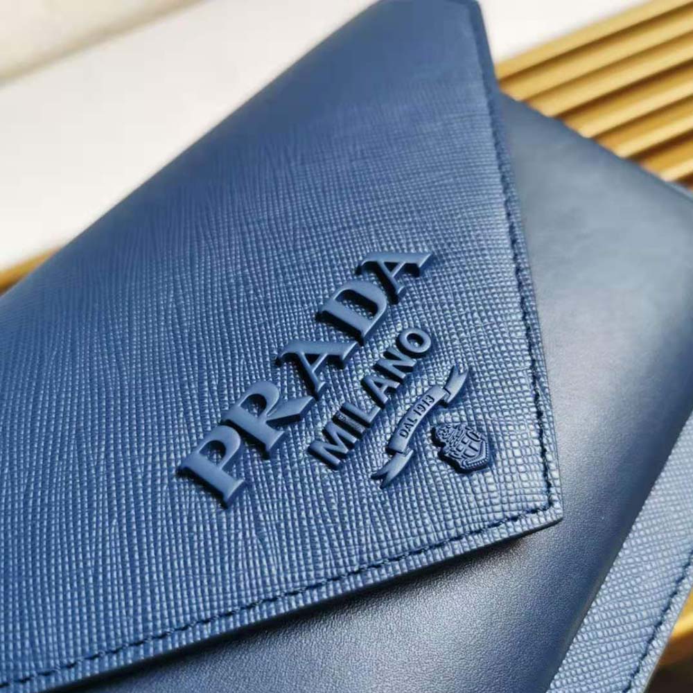 Prada Ladies Saffiano Leather Mini Bag-Navy 8 Prada Ladies Saffiano Leather Mini Bag-Navy - Image 8