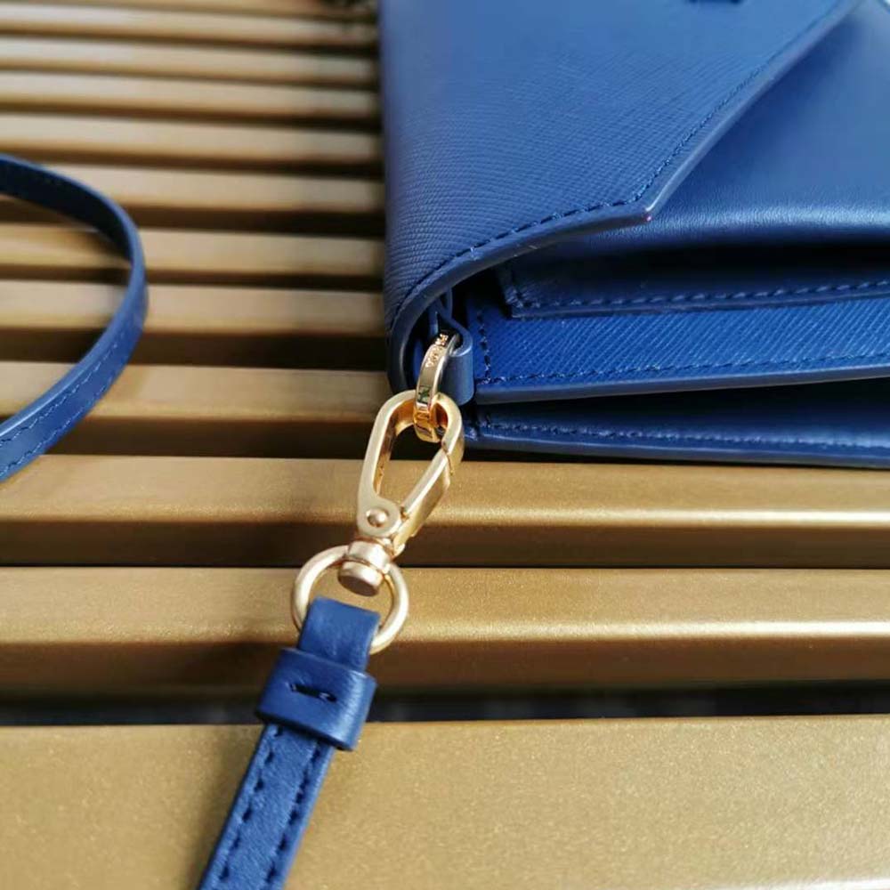 Prada Ladies Saffiano Leather Mini Bag-Navy 7 Prada Ladies Saffiano Leather Mini Bag-Navy - Image 7