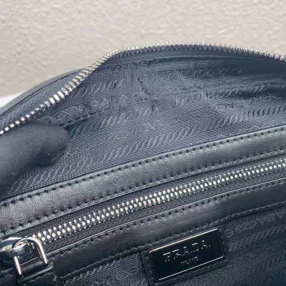 Prada Men Bag with Saffiano Leather Shoulder Strap-Black