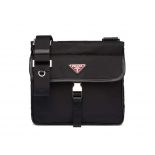 Prada Men Nylon Cross-Body Bag-Black