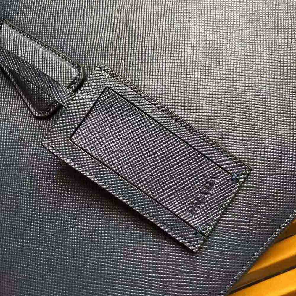 Prada Men Saffiano Leather Briefcase-Navy 7 Prada Men Saffiano Leather Briefcase-Navy - Image 7