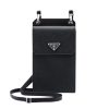 Prada Men Saffiano Leather Smartphone Case