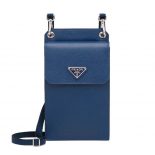 Prada Men Saffiano Leather Smartphone Case