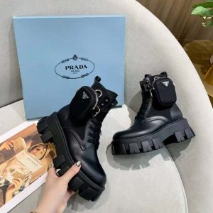 Prada brushed rois boots hot sale