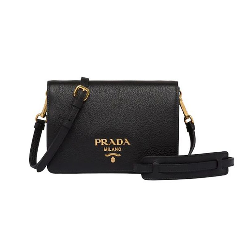 Prada Women Calf Leather Shoulder Bag-White